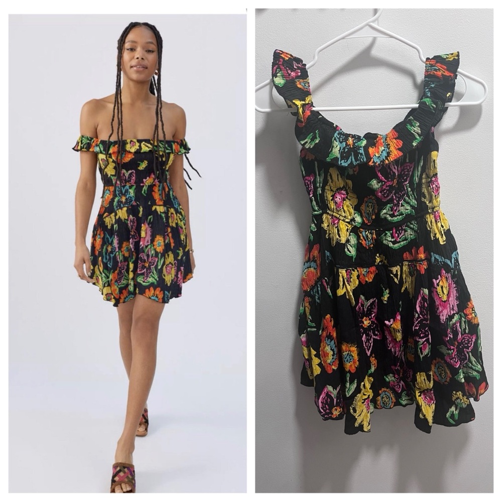 Urban Outfitters Aubrey off the shoulder mini dress size small